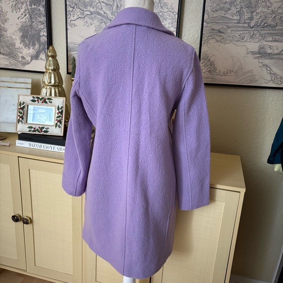 J‎ CREW The Daphne Topcoat in Italian Boiled Wool in Lavender Size 6 Petite - Picture 5 of 10